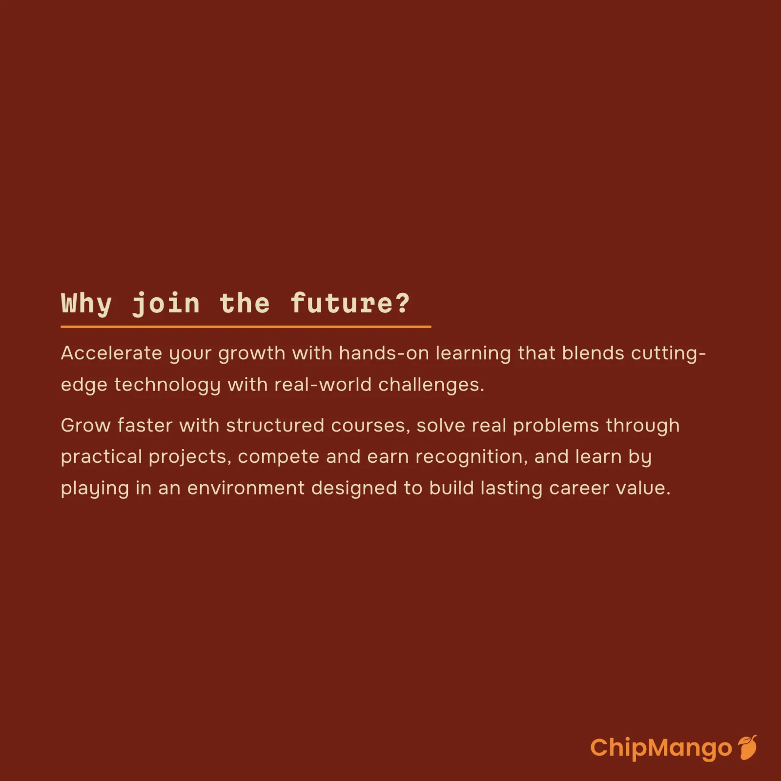 Social card — Why join the future?