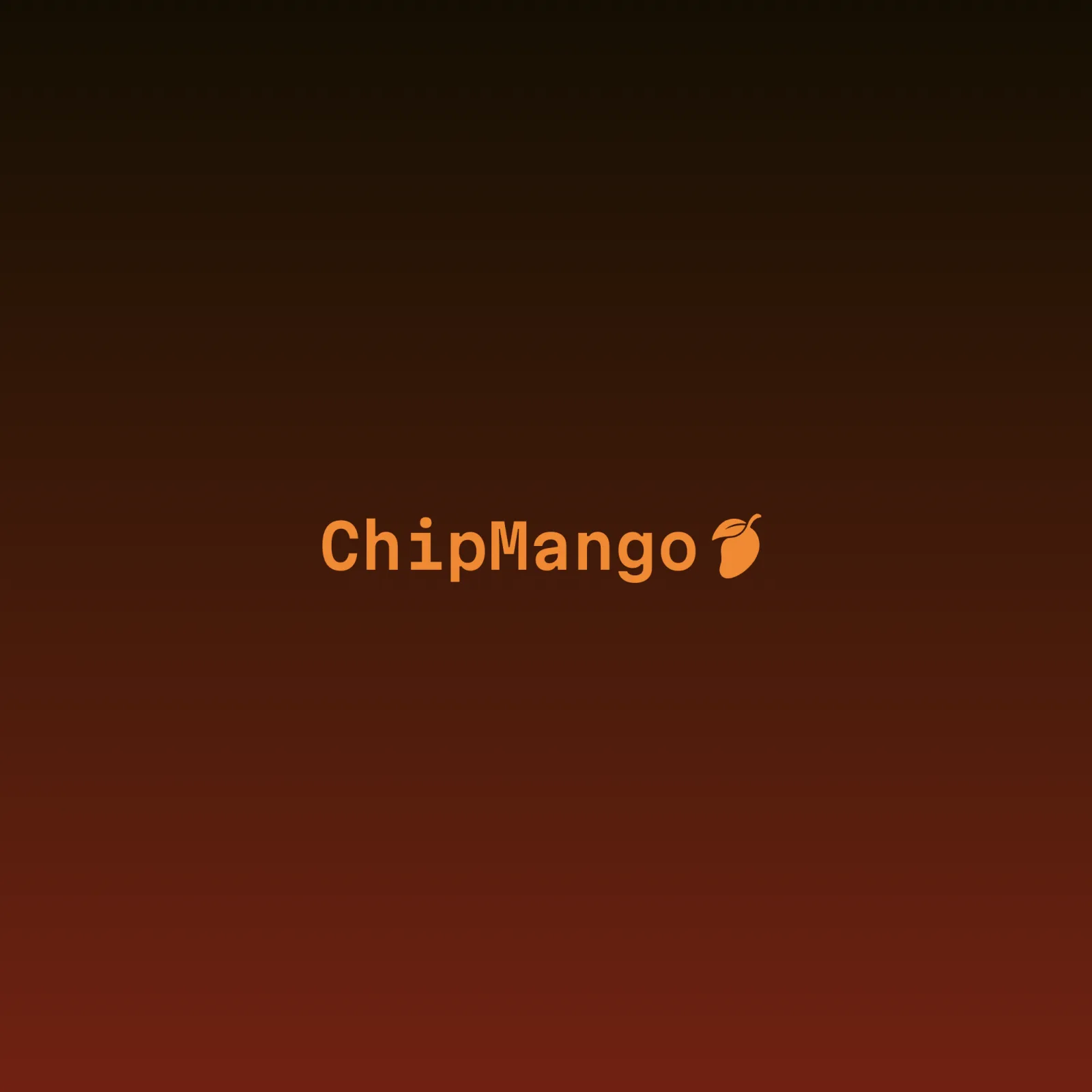 Wordmark in an ember gradient