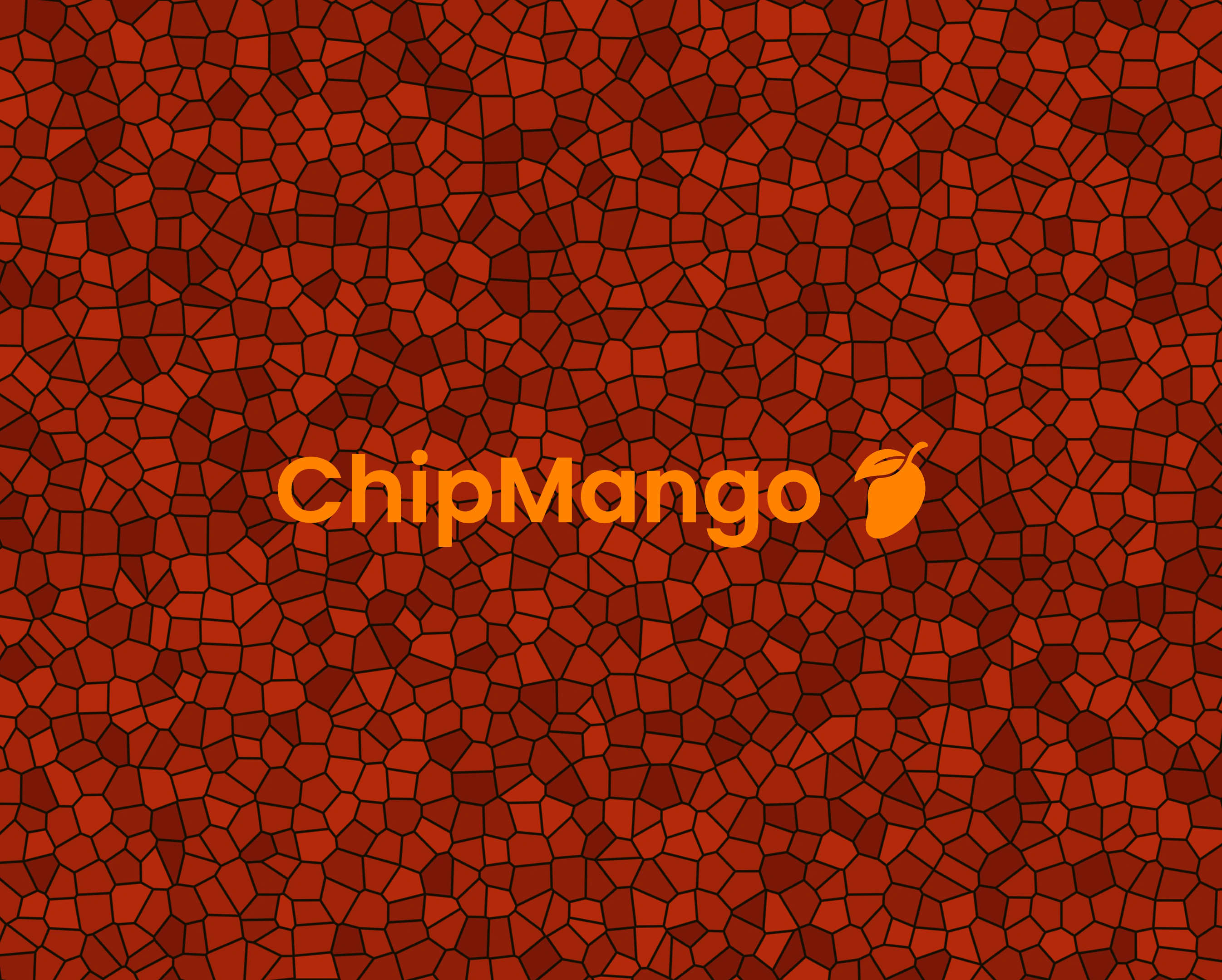 ChipMango wordmark on molten marble