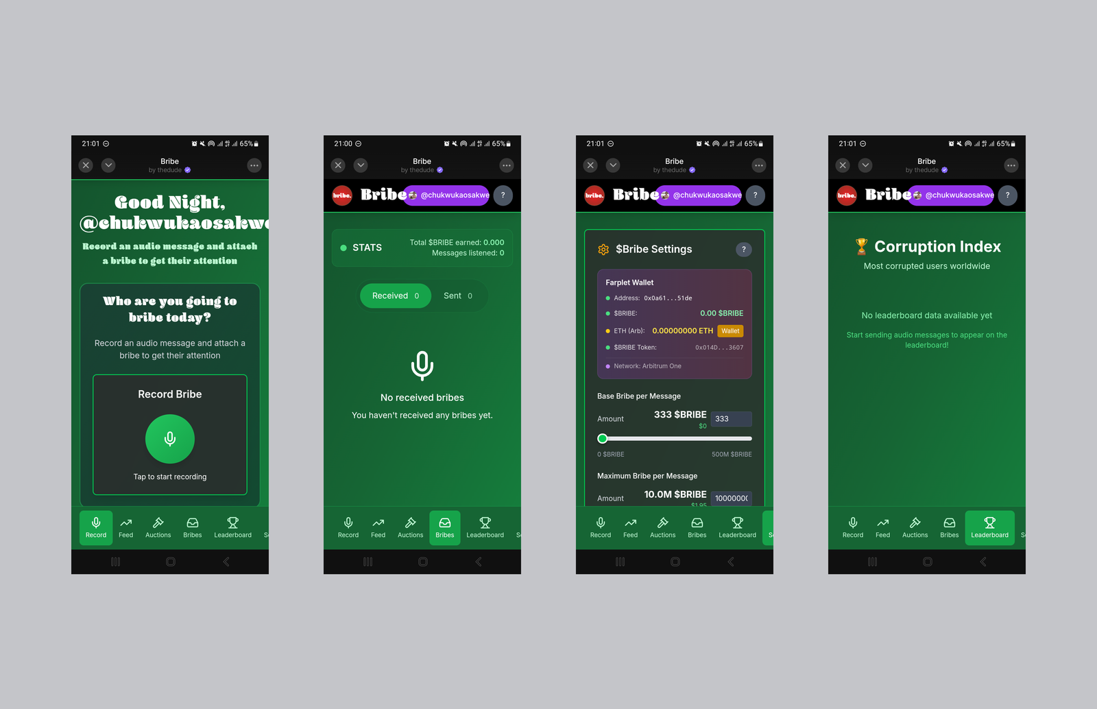 Bribe before the redesign